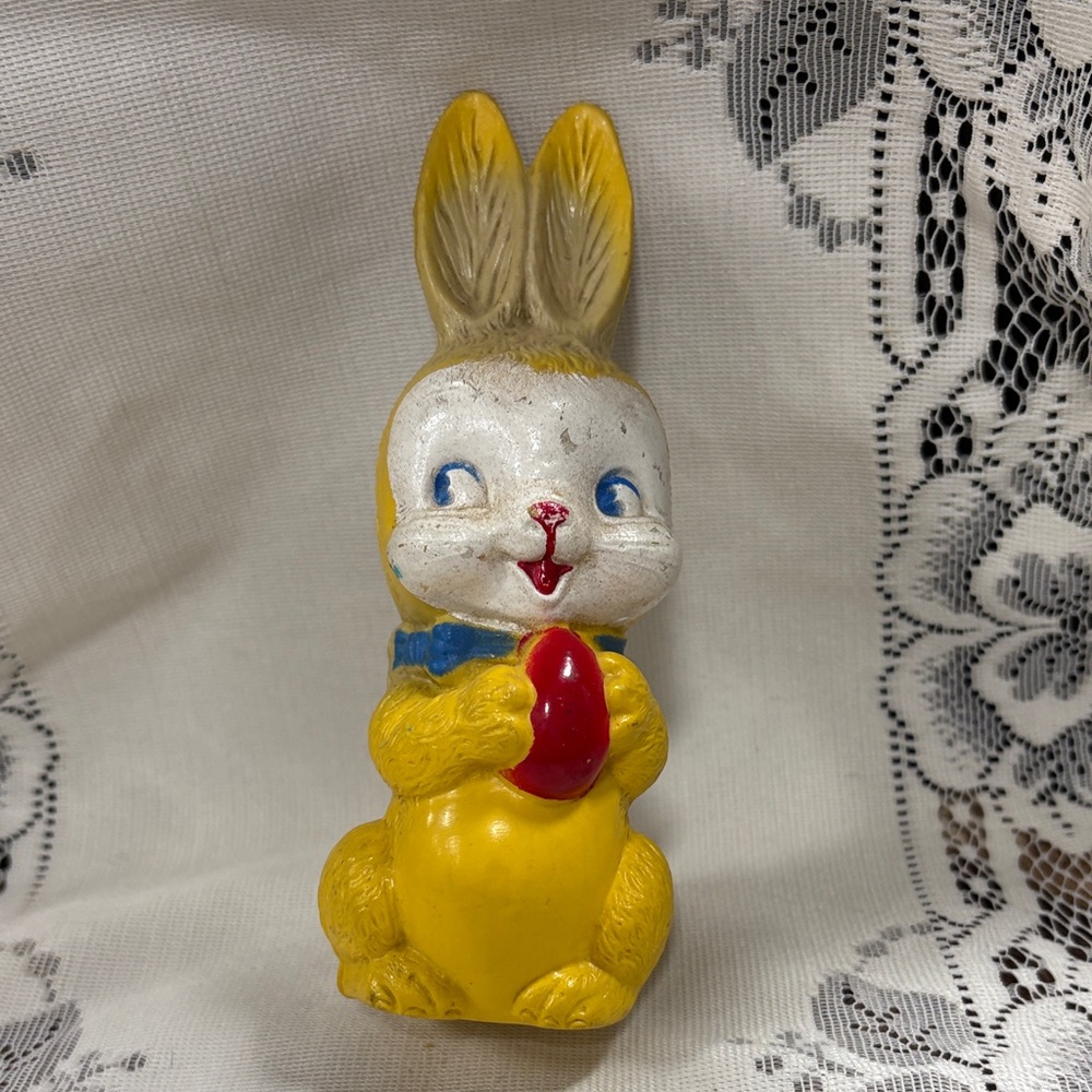 Vintage Irwin Rubber Easter Bunny Toy